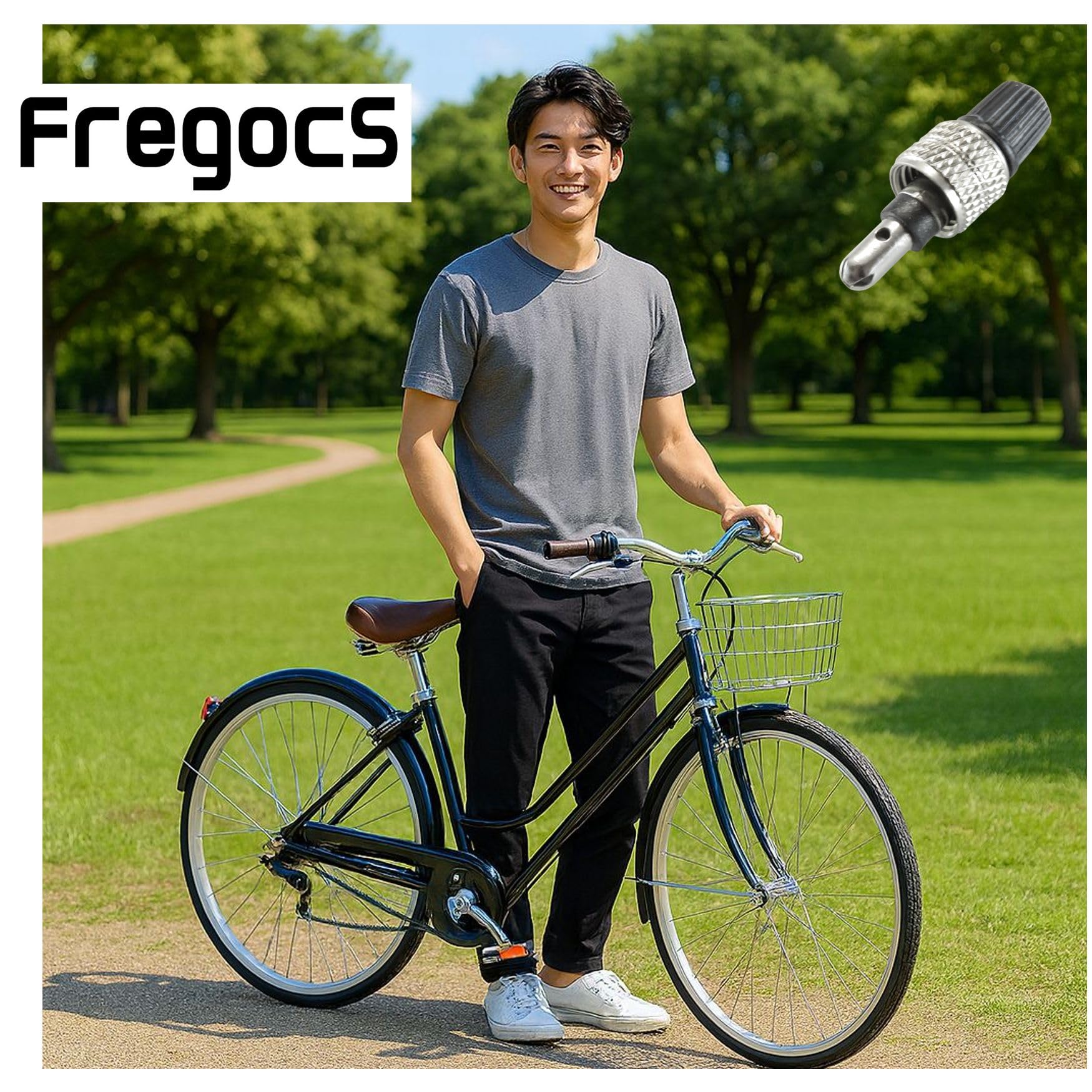 Amazon.co.jp: FregocS 自転車 空気長持ち バルブ 便利な 10個セット